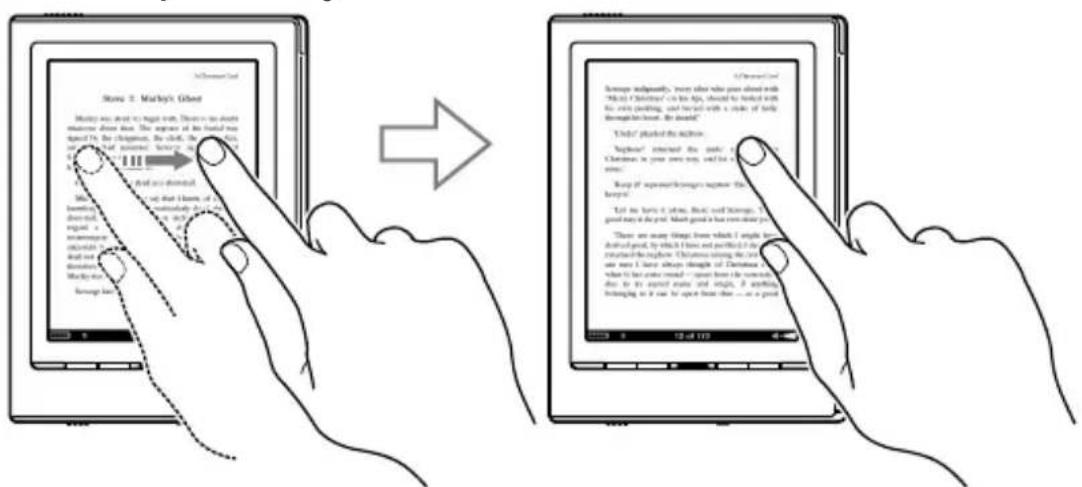 SONY Reader PRS700 - To turn pages repeatedly - 1
