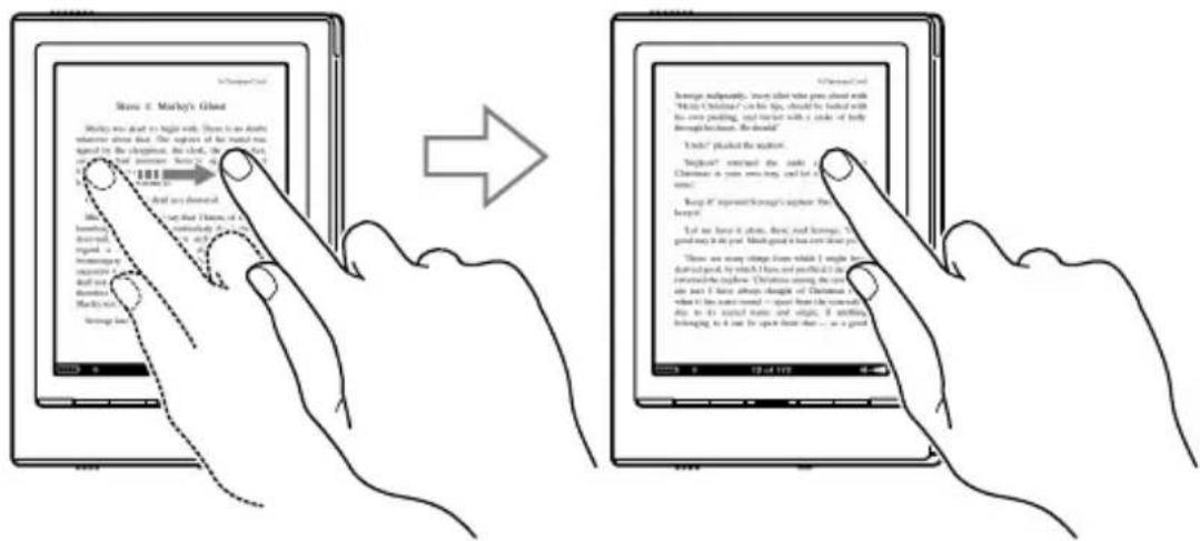 SONY Reader PRS700 - Glisser et maintainir - 1