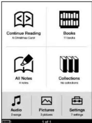 SONY Reader PRS700 - Fonctionnement des menus Exemple : lecture d'un livre - 2