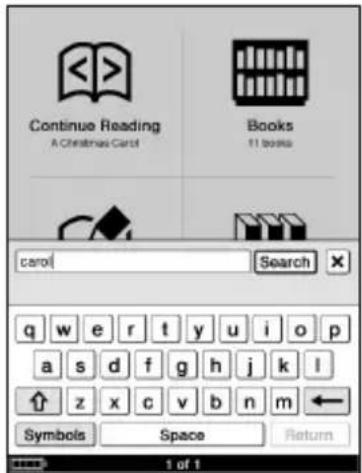 SONY Reader PRS700 - Input the word using the on-screen keyboard. ( page 72) - 1