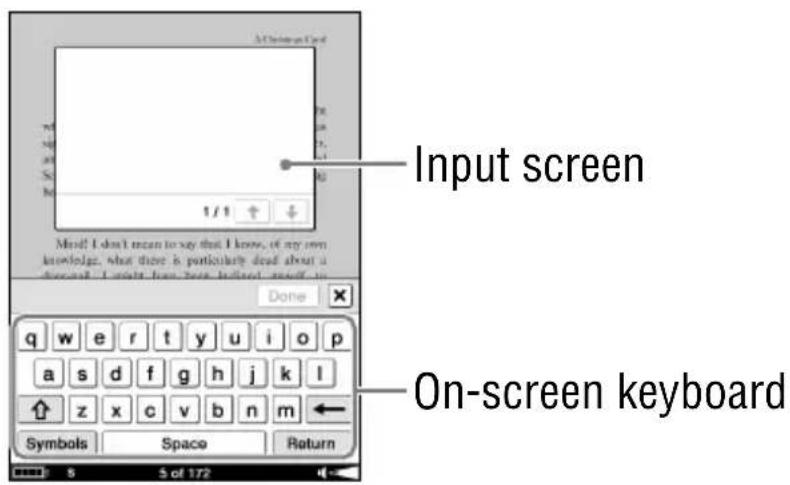 SONY Reader PRS700 - Tap the bookmark or the highlighted word. - 1