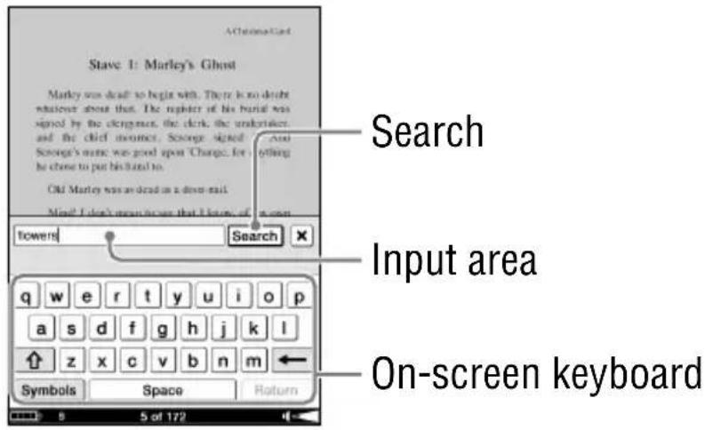 SONY Reader PRS700 - Press the SEARCH button. - 1