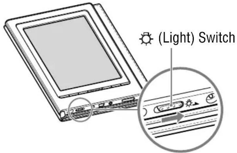 SONY Reader PRS700 - Built-in Lighting Controls - 1