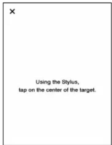 SONY Reader PRS700 - Tap the target using the supplied stylus. - 1