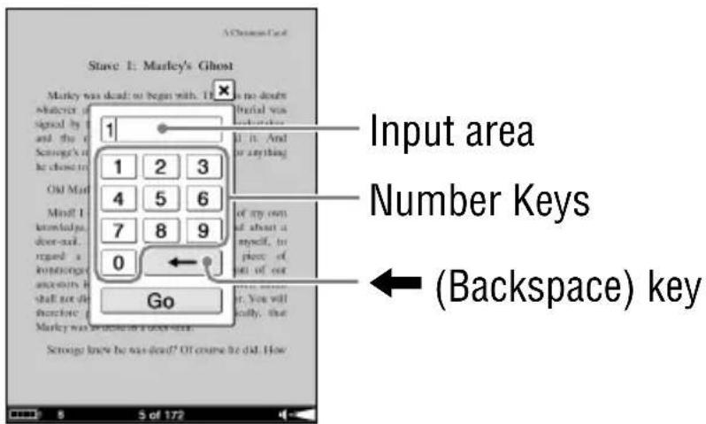 SONY Reader PRS700 - Jumping to the specified number page directly - 1