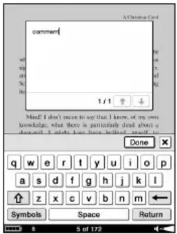SONY Reader PRS700 - Saisissez your commentedaire en utilisant le clavier à l'écran. - 1