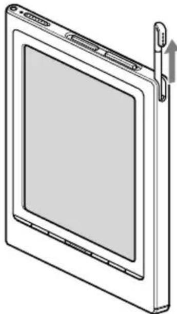 SONY Reader PRS700 - Removing the supplied stylus - 1