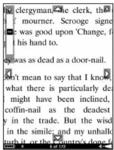 SONY Reader PRS700 - To scroll the magnified page - 1