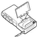 SONY M530V - Pour retirer les piles - 2