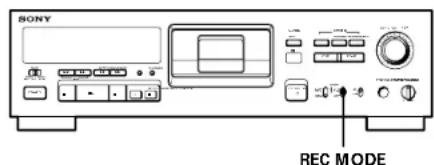 SONY DTCA6 - Setting the Recording Mode - 1