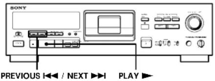 SONY DTCA6 - Locating a Track (AMS*/Direct Access) - 1