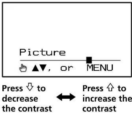 SONY XVMR75 - Press  or  to adjust to the desired setting. - 1