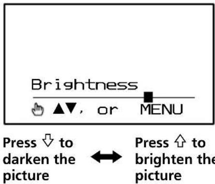 SONY XVMR75 - Press  or  to adjust to the desired setting. - 2