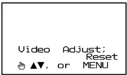 SONY XVMR75 - Als "Video Adjust" is geseleerd - 1