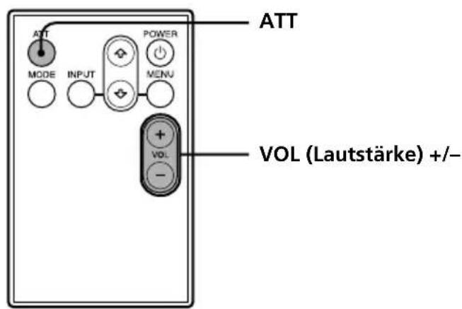 SONY XVMR75 - Einstellen der Lautstärke - 1