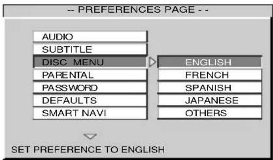 SONY MV900SDS - Selecting the DVD menu language — DISC MENU DVD - 1