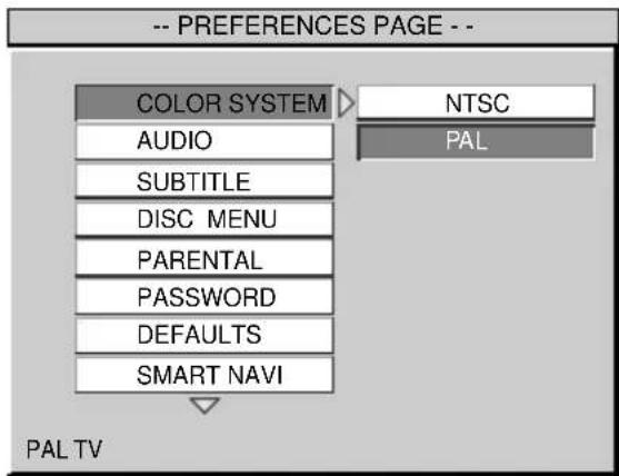 SONY MV101 - Selezione del sistema di colore TV — COLOR SYSTEM - 2