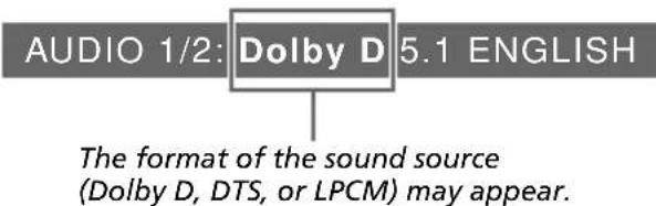 SONY MV101 - Changing the audio language DVD - 2