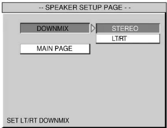 SONY MV101 - Selezione del modo diffusori - SPEAKER SETUP DVD - 1