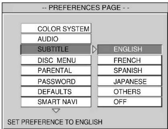 SONY MV101 - Displaying the subtitles for DVD - SUBTITLE DVD - 1