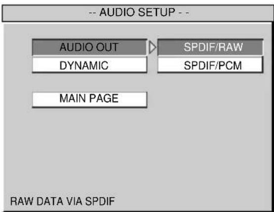 SONY MV101 - Selection du mode desortingie audio — AUDIO OUT - 1
