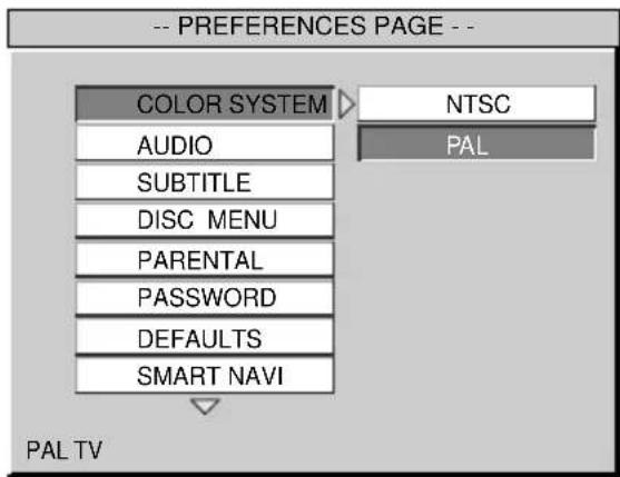 SONY MV101 - Het televisionsteursysteme selecteren - COLOR SYSTEM - 2