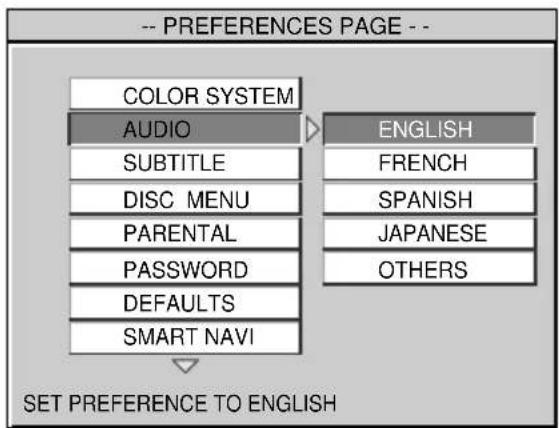 SONY MV101 - Selezione della lingua per l'audio dei DVD - 2