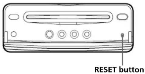 SONY MV101 - Resetting the player - 1