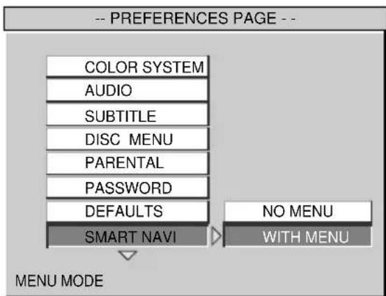 SONY MV101 - Impostazione della schermata di menu per i file MP3 — SMART NAVI MP3 - 1