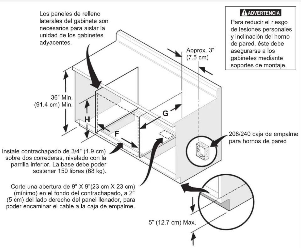FRIGIDAIRE FFEW2426UW - INSTRUCCIONES DE INSTALLACION PARA EL HORNO ELECTRICO DE PARED - 1