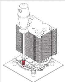 Noctua NHU9S - Fixation du ventirad sur le CPU6 - 2
