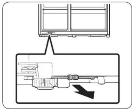 SAMSUNG RS22T5561SG - Disconnect the water line (Dispenser models only) - 1