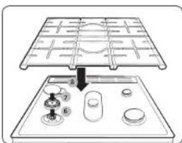 SAMSUNG NX58R9421SG - Burner grates and components - 2
