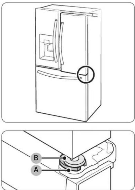 SAMSUNG RF23R6201SR - To adjust the height of a door - 1