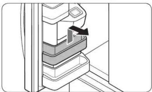 SAMSUNG RF23R6201SR - Emplacement recommandé de la clayette pliante - 3