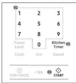 SAMSUNG MS19M8000AS - Kitchen timer - 1