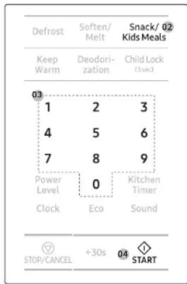 SAMSUNG MS19M8000AS - Snack/Kids Meals - 1
