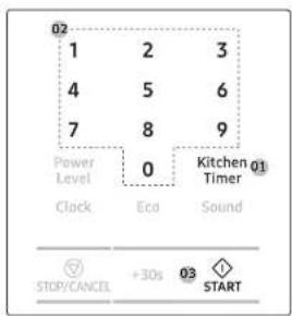 SAMSUNG MS19M8020TG - Minuterie - 1