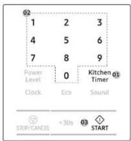 SAMSUNG MS19M8020TG - Kitchen timer - 1