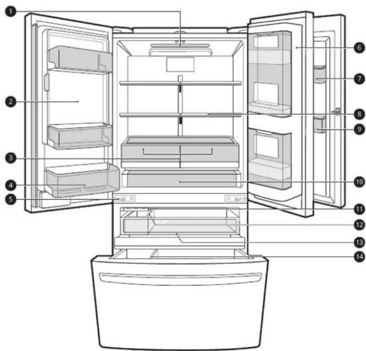 LG LRFDC2406D - Interior - 2