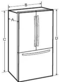 LG LRFDC2406D - Dimensions and Clearances - 1