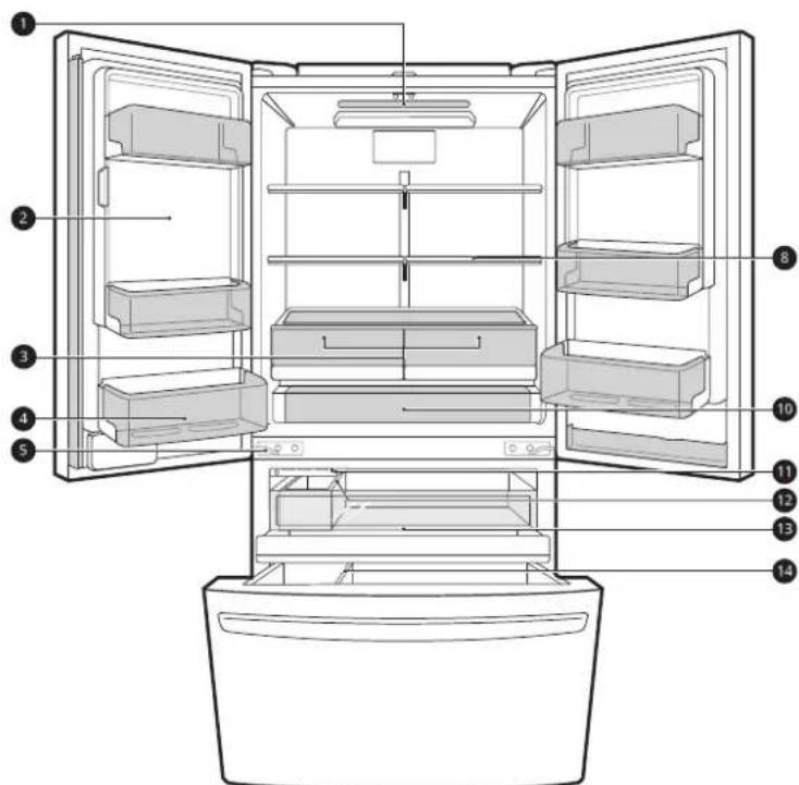 LG LRFDC2406D - Interior - 1