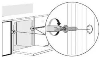 LG LDT6809BD - Fixation du lave-vaiselle au cadre de l'armoire - 2