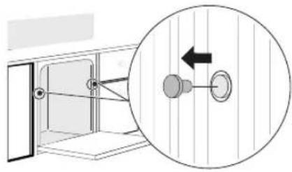LG LDT6809BD - Fixation du lave-vaiselle au cadre de l'armoire - 1