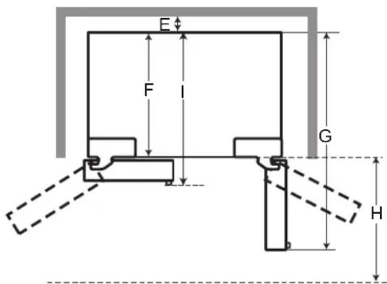 LG LFXS28596D - Dimensions et dégagements - 2