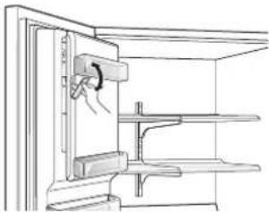 LG LFXC22596S - Retrait du bac à glaçons dans la porte - 1