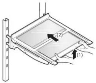 LG LFXC22596S - Utilisation de l'étagère pliable (sur certains modèles) - 1