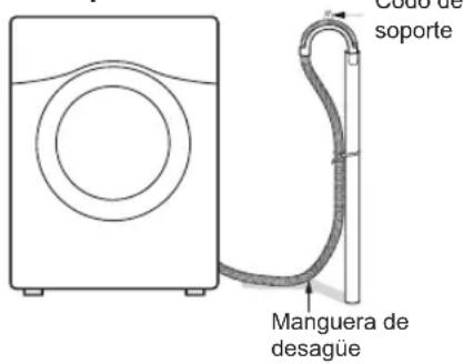 LG WM3700HWA - Inserte el extremo de la manguera de desagüe en el tubo independiente. - 1
