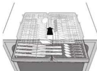 SAMSUNG DW5363PGWQ - Uso de la bandeja para cubiertos (DW-FG720, D154, DW5363PGB, D156) - 3