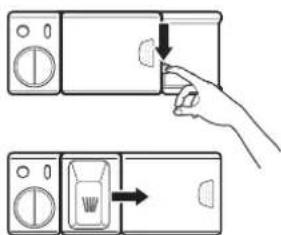 SAMSUNG DW5363PGWQ - Remplissage du réservoir de produit de lavage - 2
